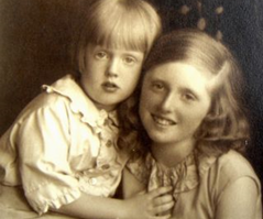 Bertil Hegland med systern Margareta 1929