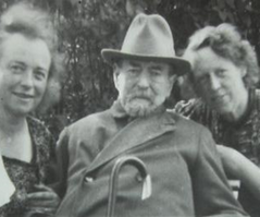 Karl Kullberg o döttrarna Elin och Karin